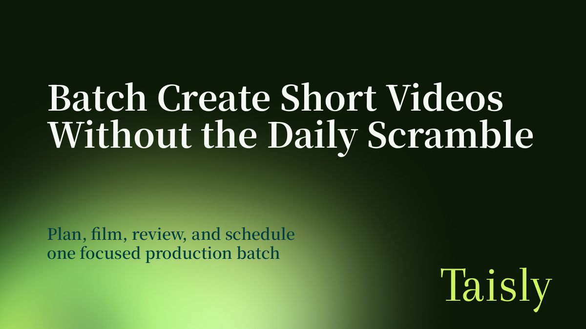 How to Batch Create and Schedule Short Videos