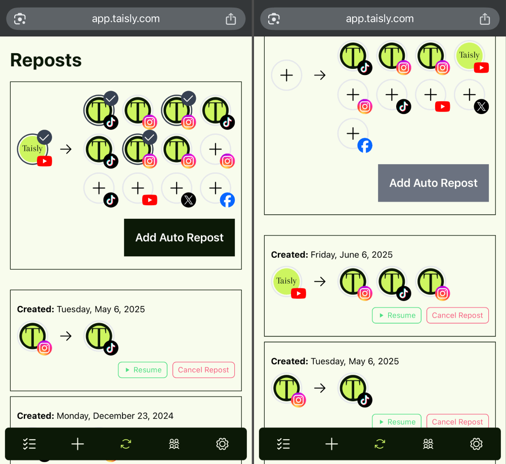 Reposta automaticamente Reels do Instagram para o TikTok